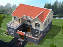 農(nóng)村實用二層帶內(nèi)院自建房屋設計圖_別墅設計圖紙,農(nóng)村房屋設計圖