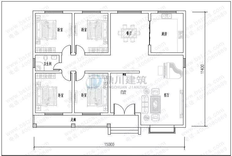 15萬就能建的一層農(nóng)村別墅，精致大氣房間多，養(yǎng)老住家首選！