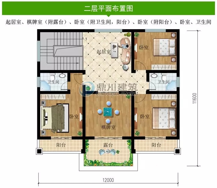 12×11.6米，25萬(wàn)建二層農(nóng)村別墅，戶型好到全家人都滿意！