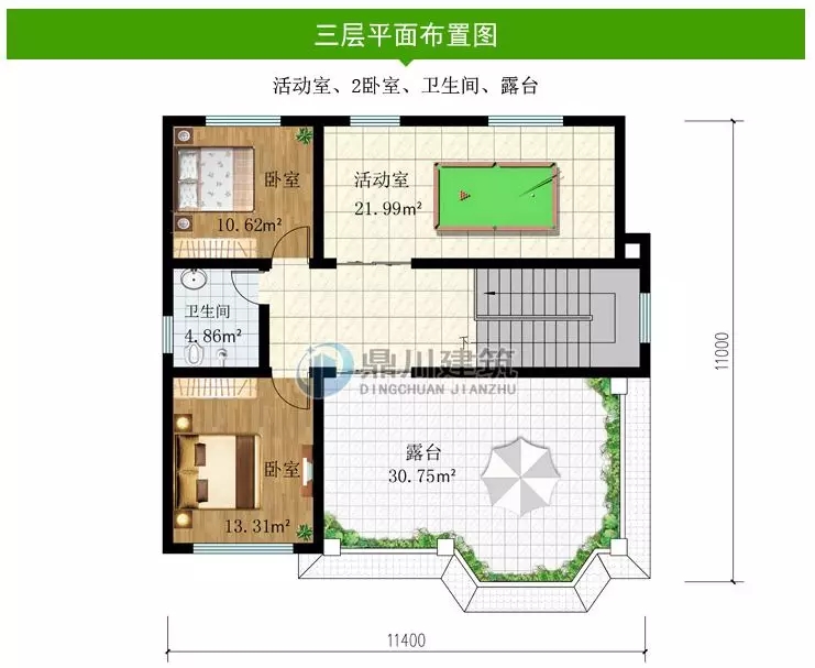 【新品】11×11米，三層小別墅，6間臥室+大露臺(tái)功能齊全！